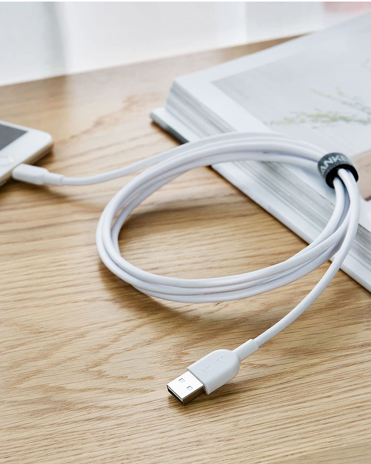 PowerPort mini Dual Port USB Charger + Anker USB-A to Lightning Cable Powerline II