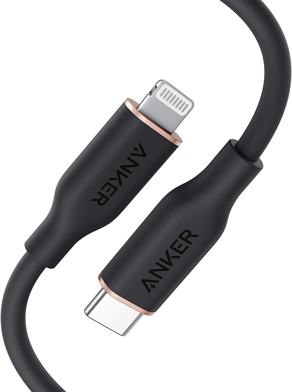 Anker <b>641</b> USB-C to Lightning Cable (Flow, 3ft Silicone)