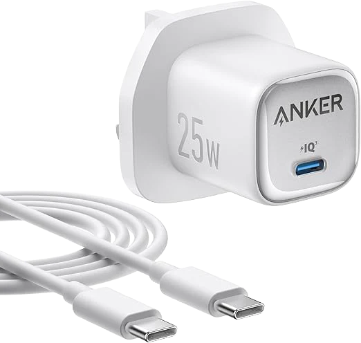 Anker 25W USB C Plug, Supports PPS Fast Charging for for iPhone 16/16 Pro/16 Pro Max/15