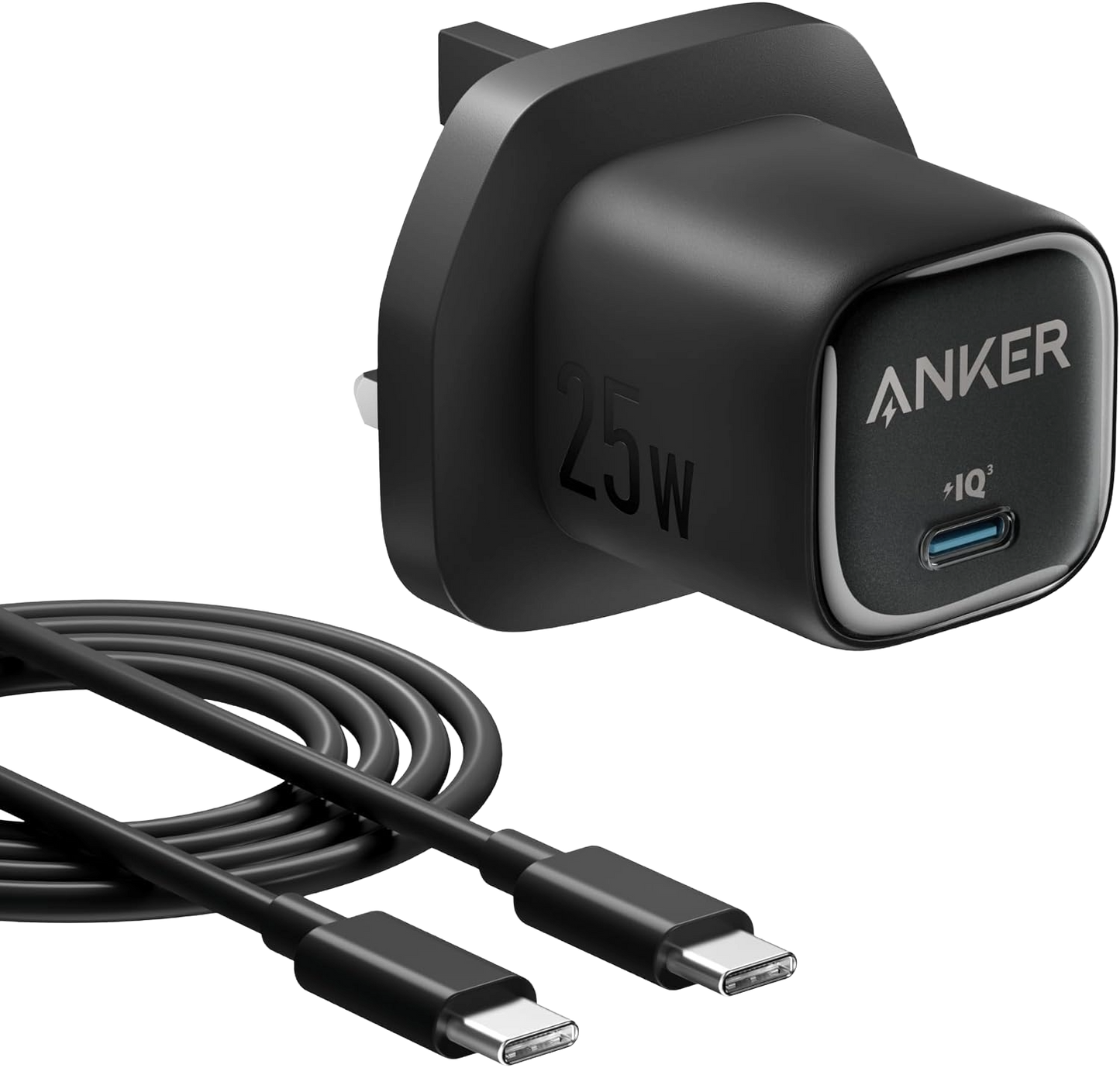 Anker 25W USB C Plug, Supports PPS Fast Charging for for iPhone 16/16 Pro/16 Pro Max/15