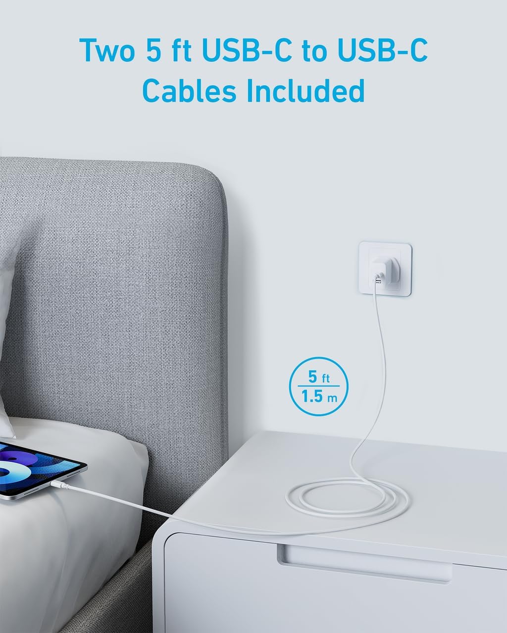 Anker USB-C Charger (20W, 2-Port, 2-Pack) (Cable Not Included)