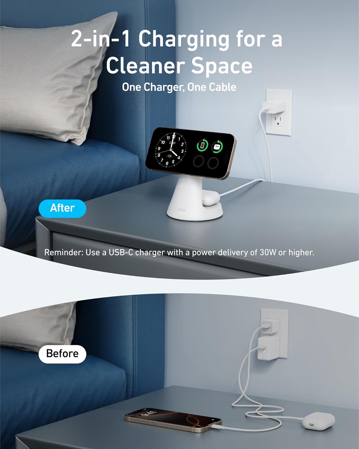Anker MagSafe Compatible 2-in-1 Charging Stand