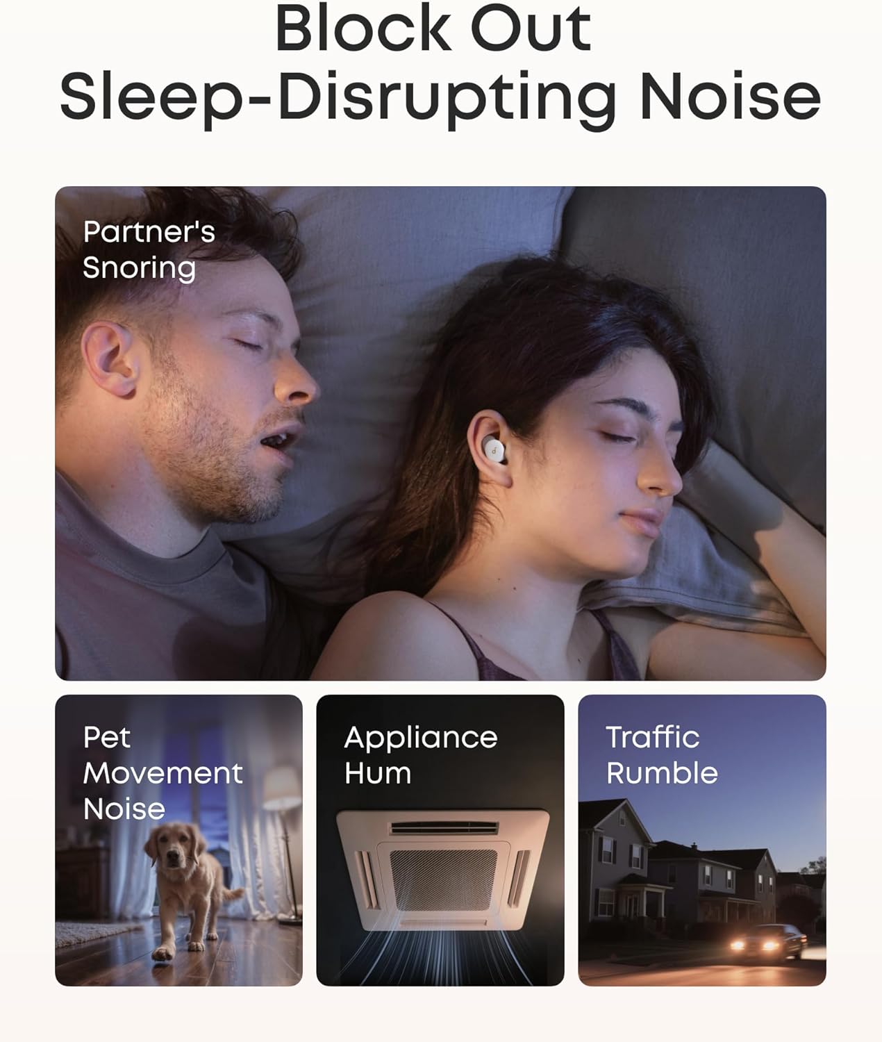 soundcore Sleep A30 The World's First Smart ANC Sleep Earbuds