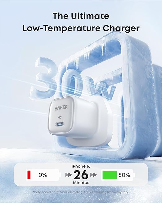 Anker Wall Charger 30W USB-C Compact and Foldable Charger