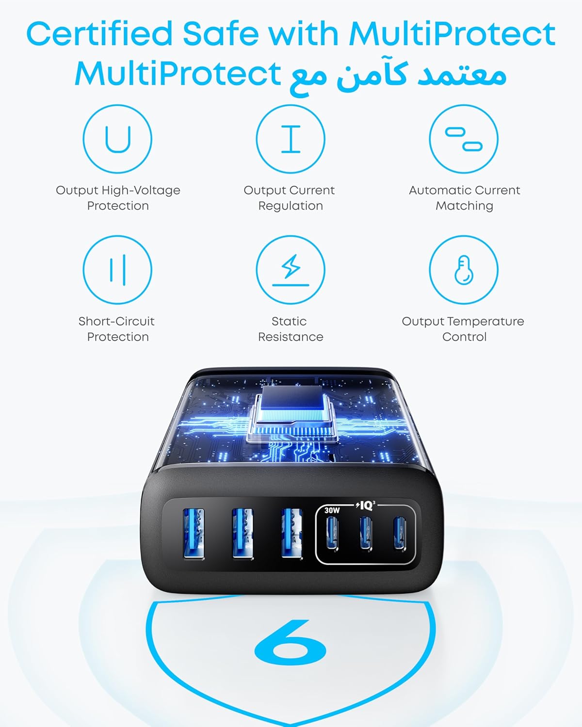 Anker charger with 30W max for fast iPhone charging