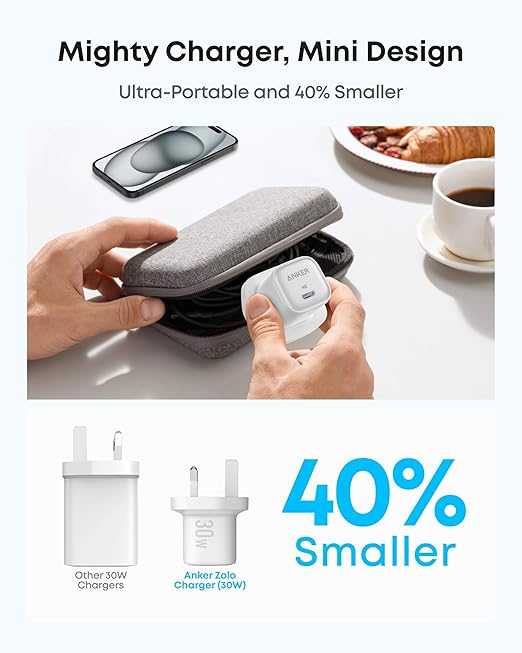 Anker Wall Charger 30W USB-C Compact and Foldable Charger