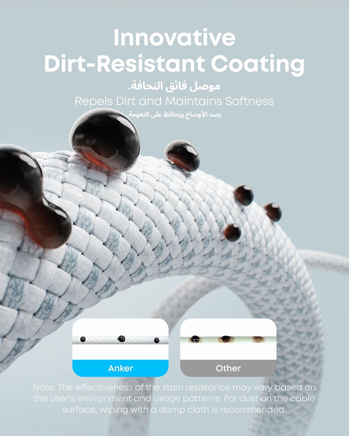 Anker soft yet durable USB-C cable with 10,000+ bend lifespan