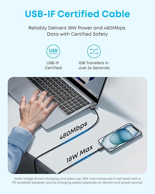 Anker 737 Power Bank (PowerCore 24K) + Anker Zolo USB-A to USB-C Cable