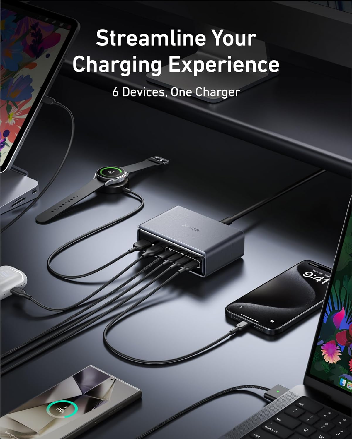 Anker Prime Desktop Charger 200W 6 Ports