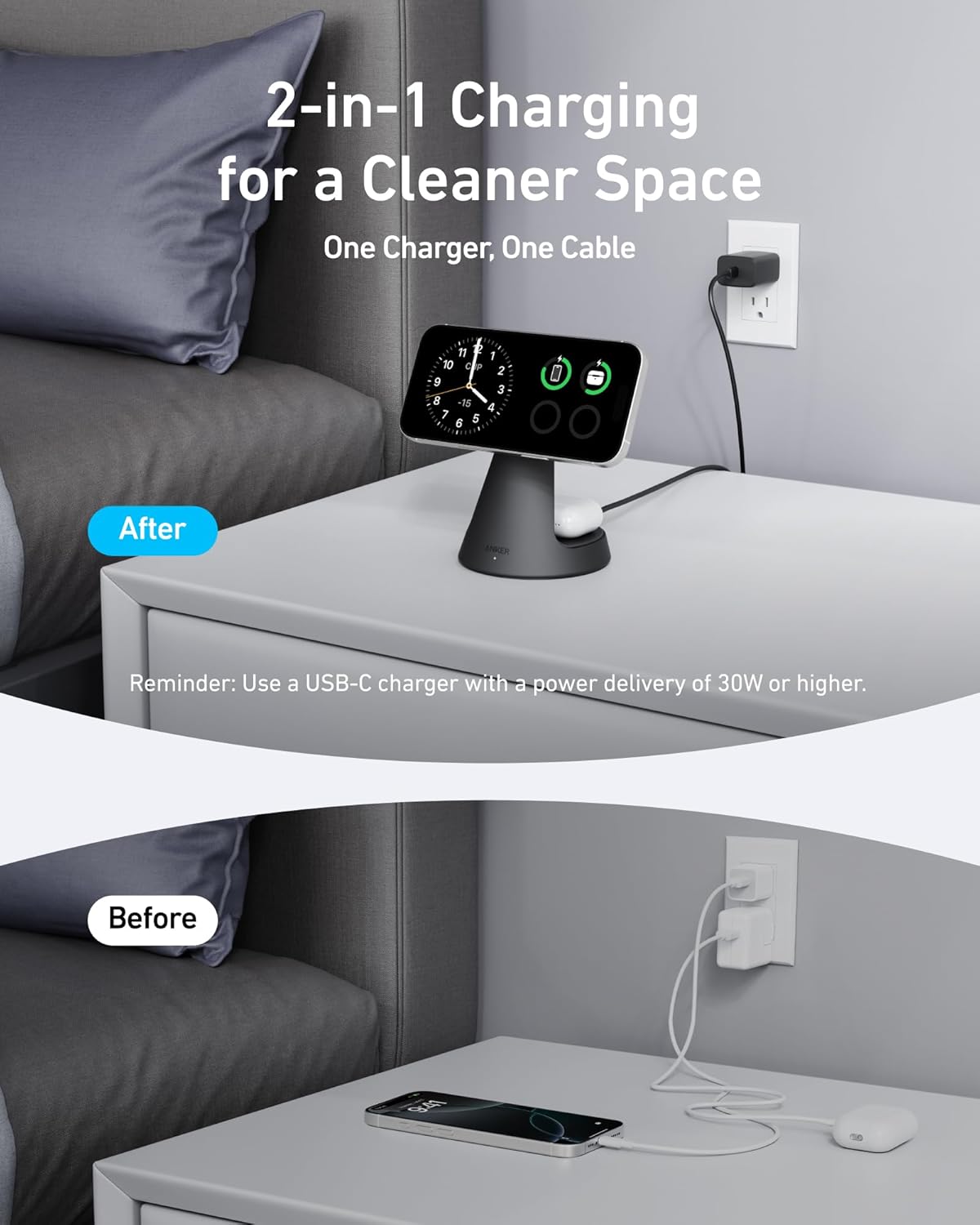 Anker MagSafe Compatible 2-in-1 Charging Stand