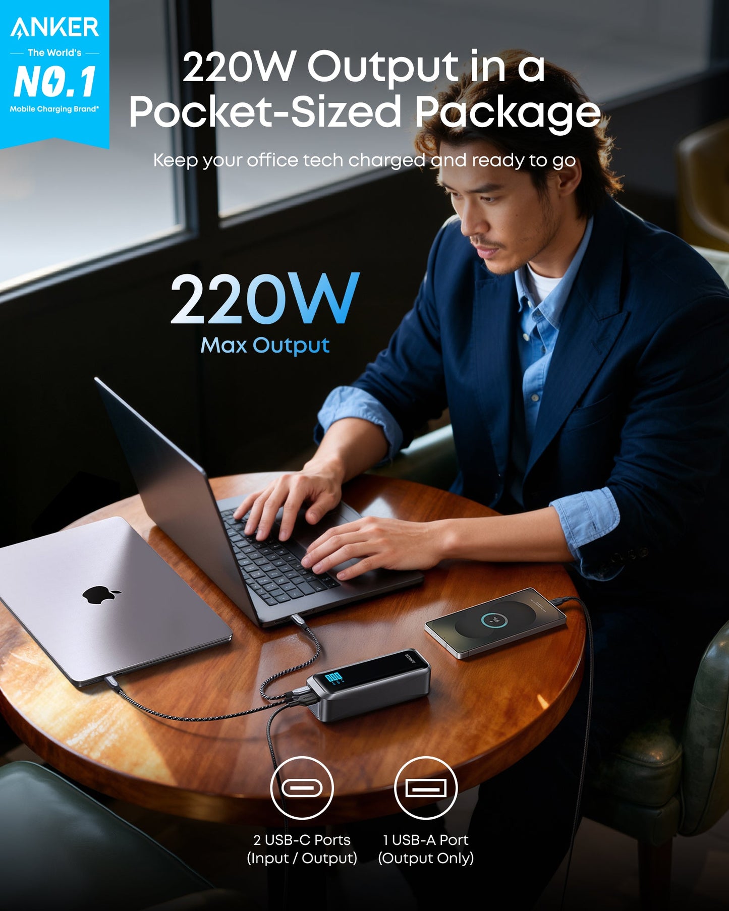 Anker Prime Power Bank 20,100mAh 220W