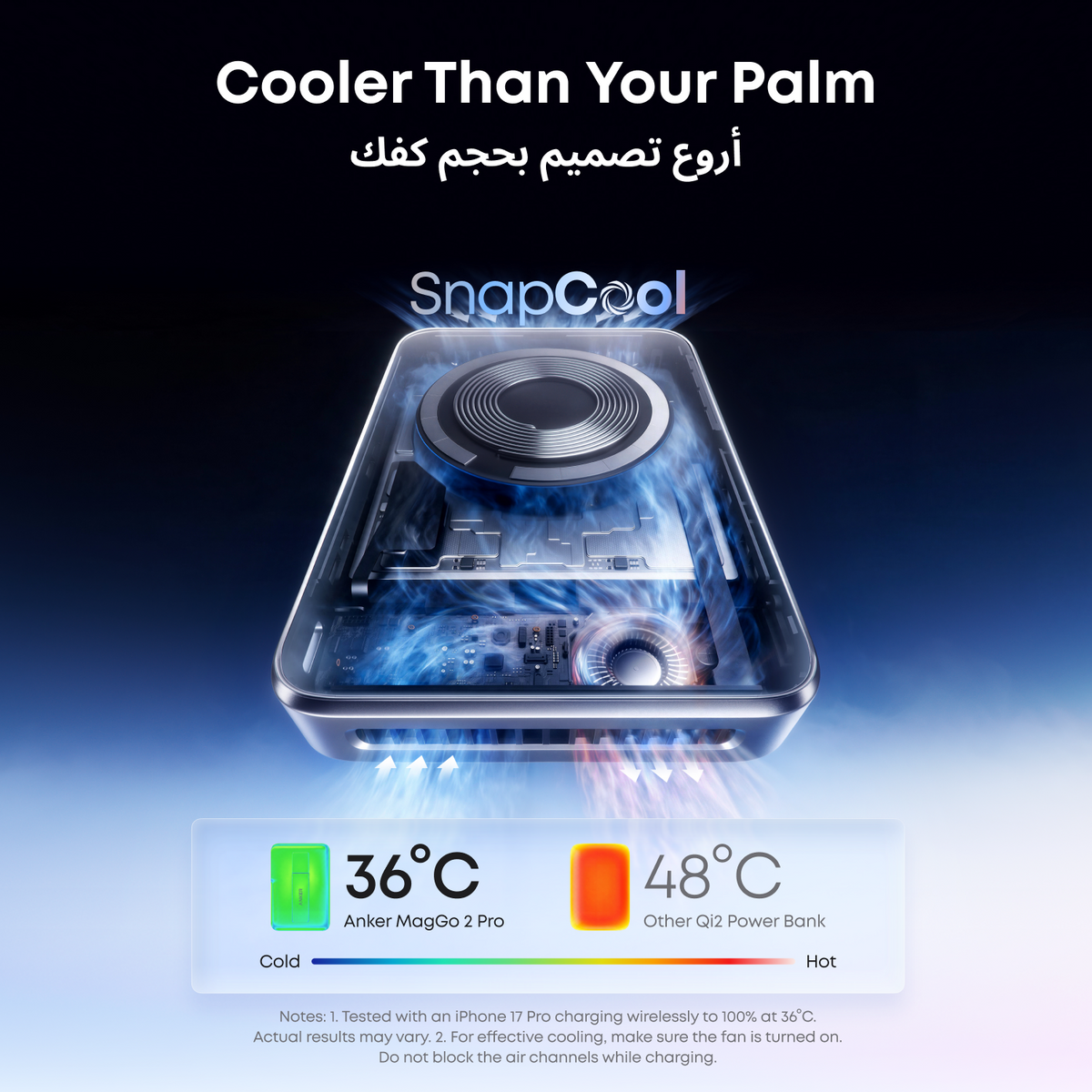 Anker MagGo 2 Pro Magnetic Power Bank (10K, Qi2 25W, Active Cooling)