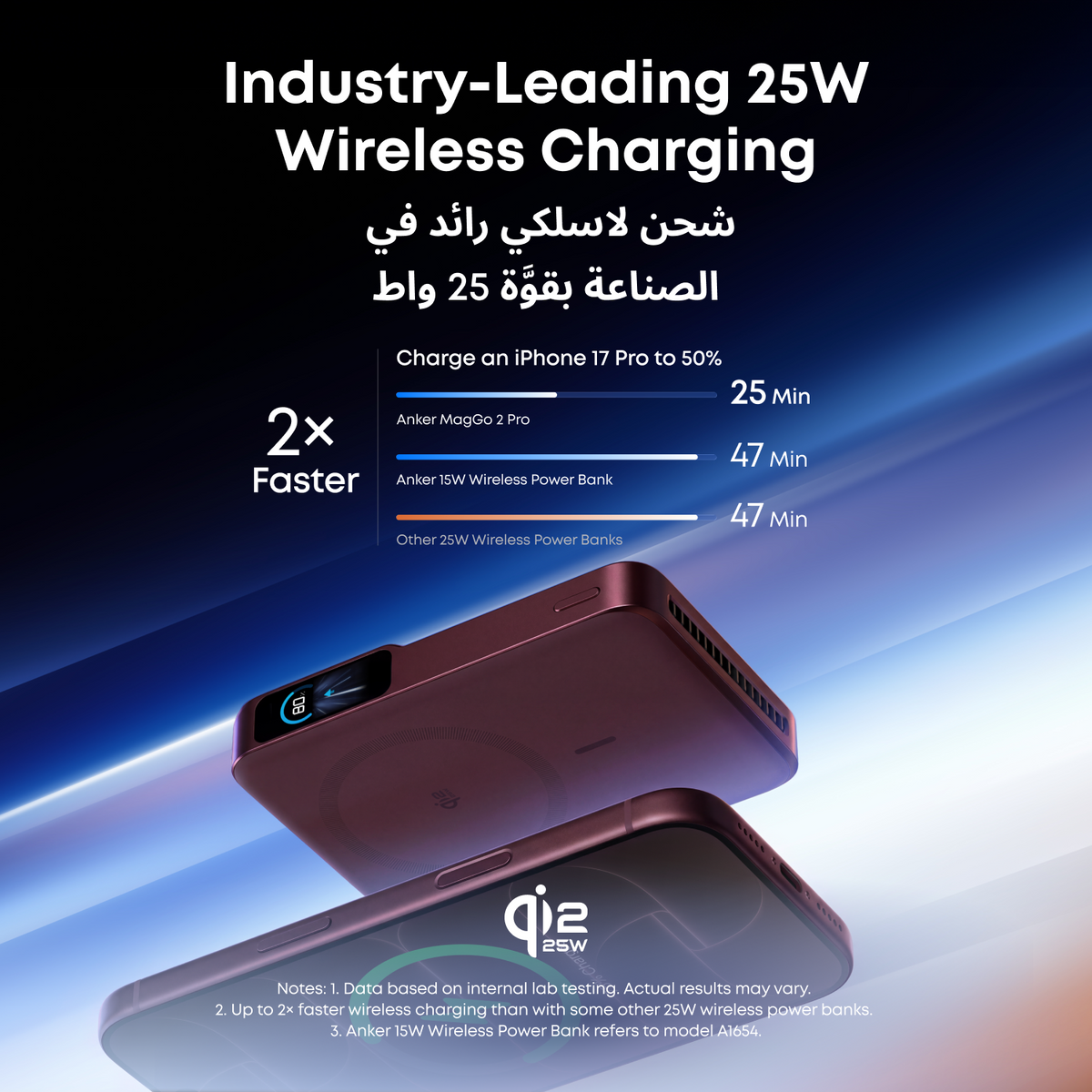 Anker MagGo 2 Pro Magnetic Power Bank (10K, Qi2 25W, Active Cooling)