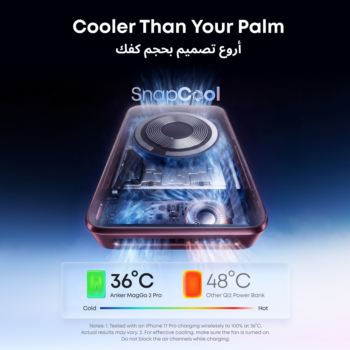 Anker MagGo 2 Pro Magnetic Power Bank (10K, Qi2 25W, Active Cooling)