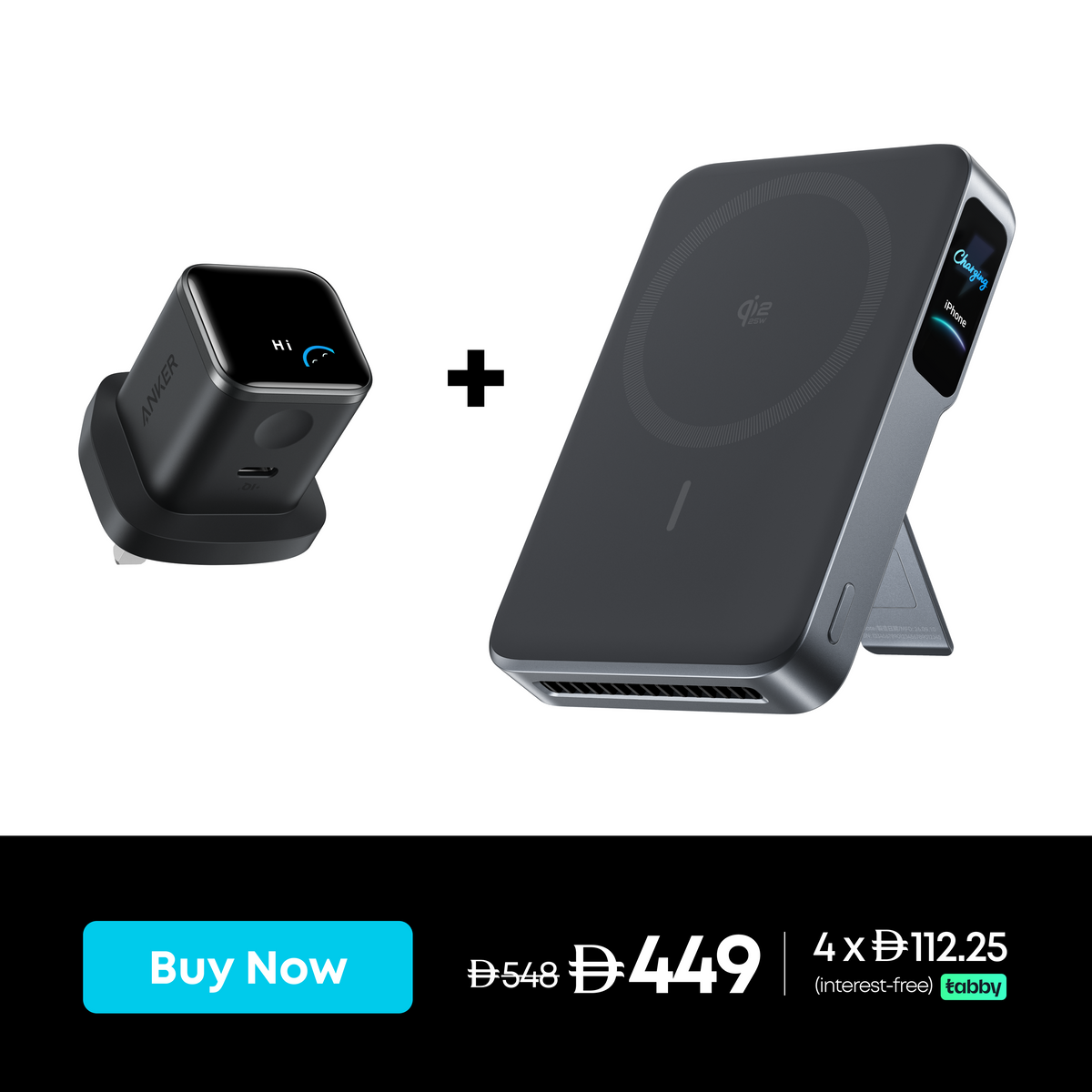 Anker MagGo 2 Pro Magnetic Power Bank + Anker Nano Charger