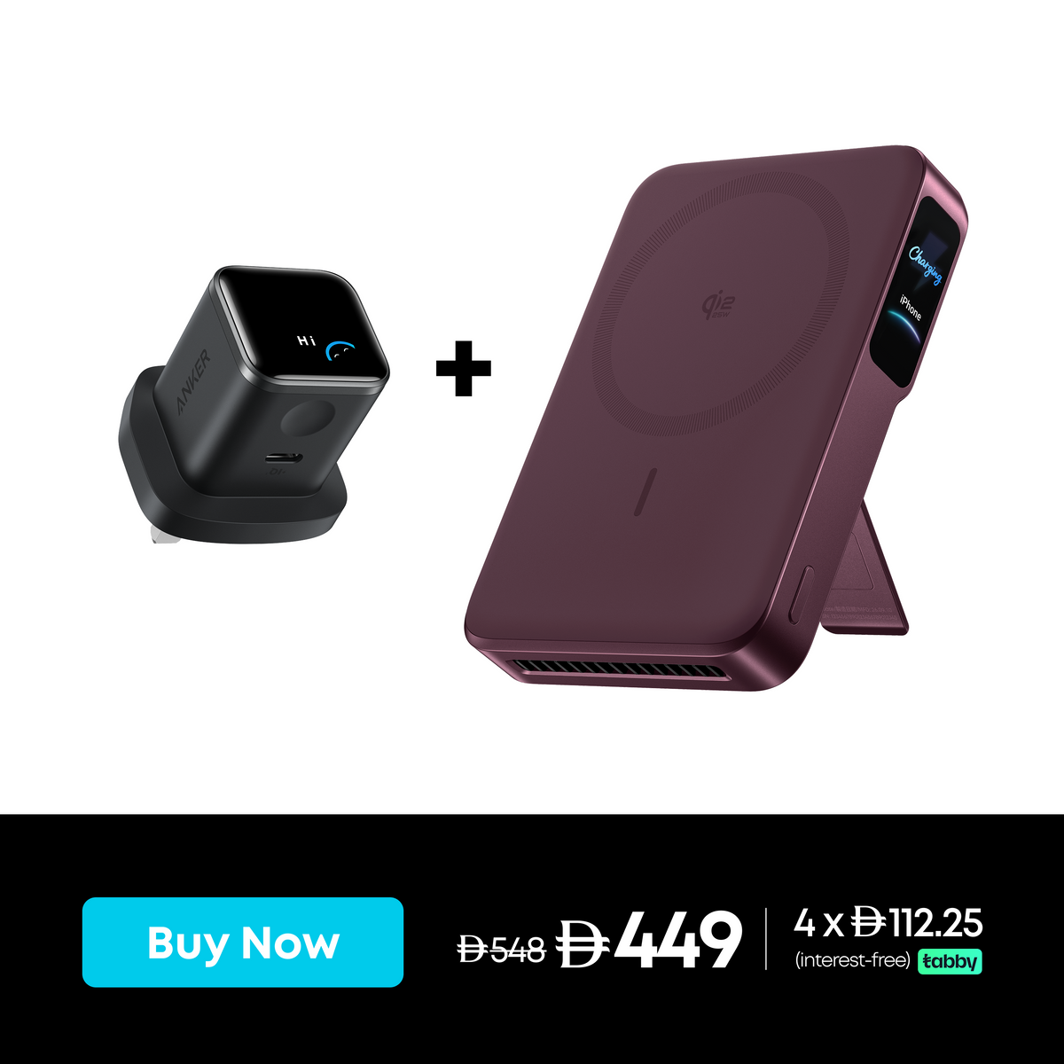 Anker MagGo 2 Pro Magnetic Power Bank + Anker Nano Charger