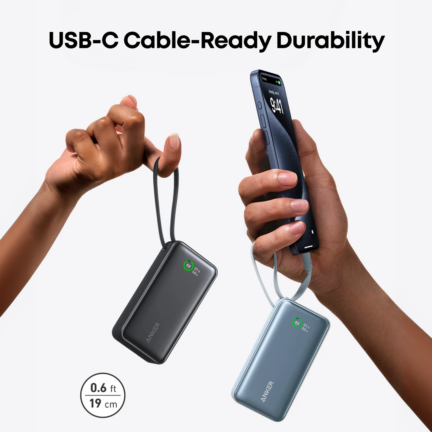 Anker Nano Power Bank 10000mAh 30W Built-In USB-C Cable
