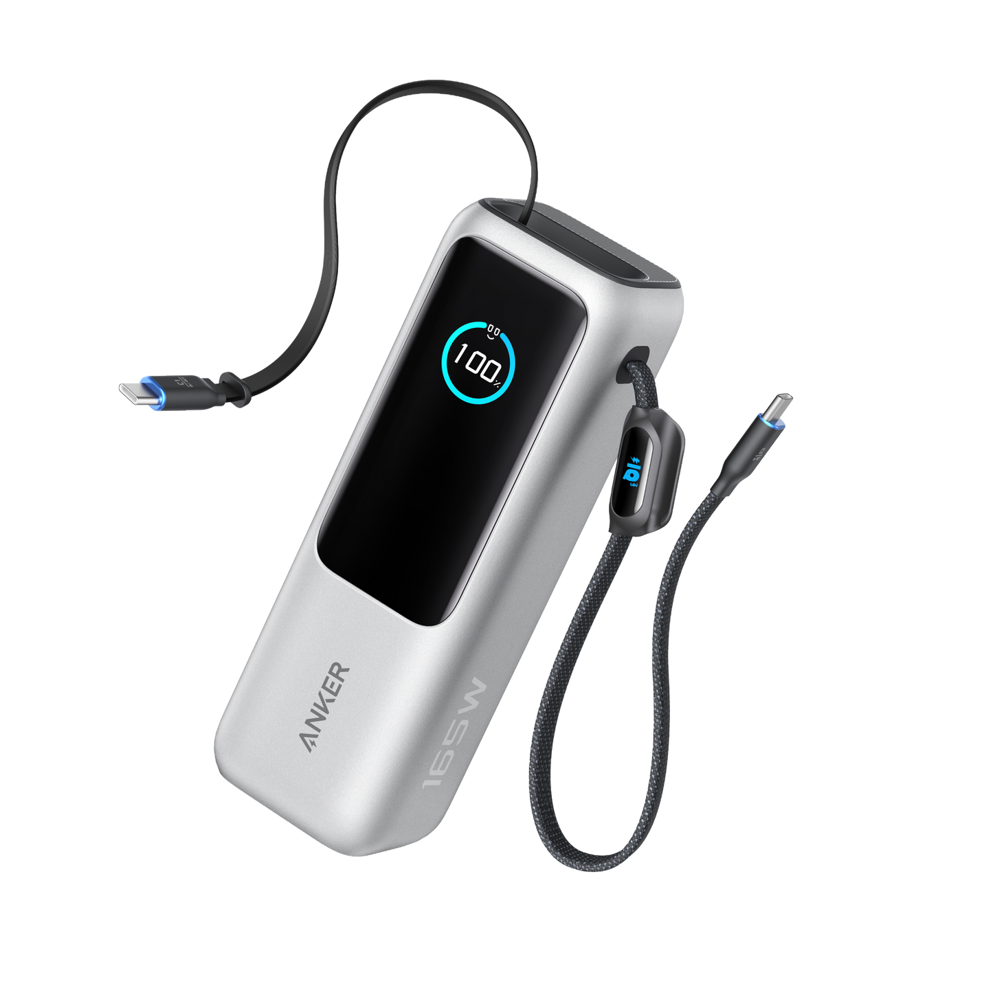 Anker Power Bank 25000mAh 165W Built-In Retractable USB-C Cable