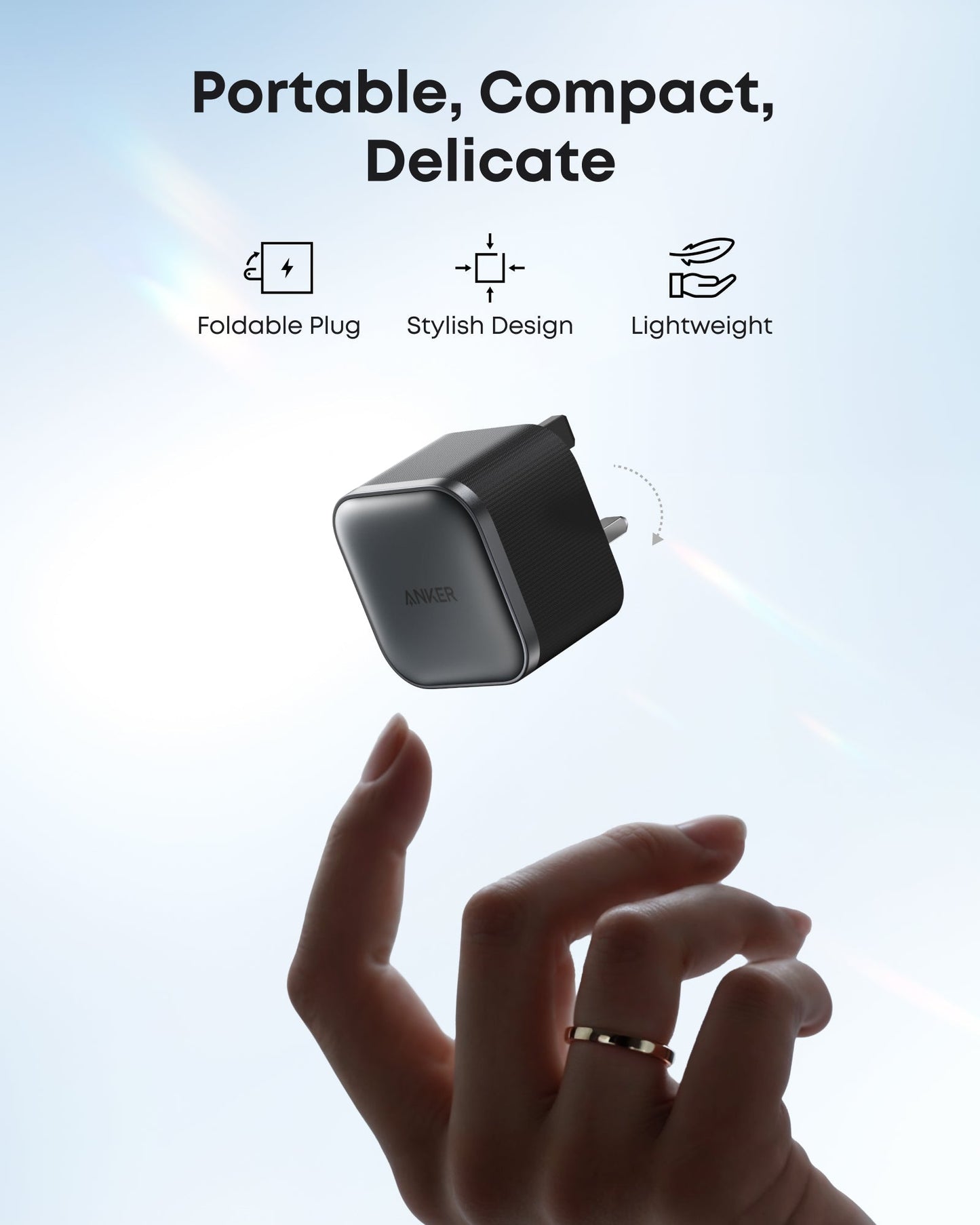 Anker Nano Wall Charger 45W USB-C Compact and Foldable Charger