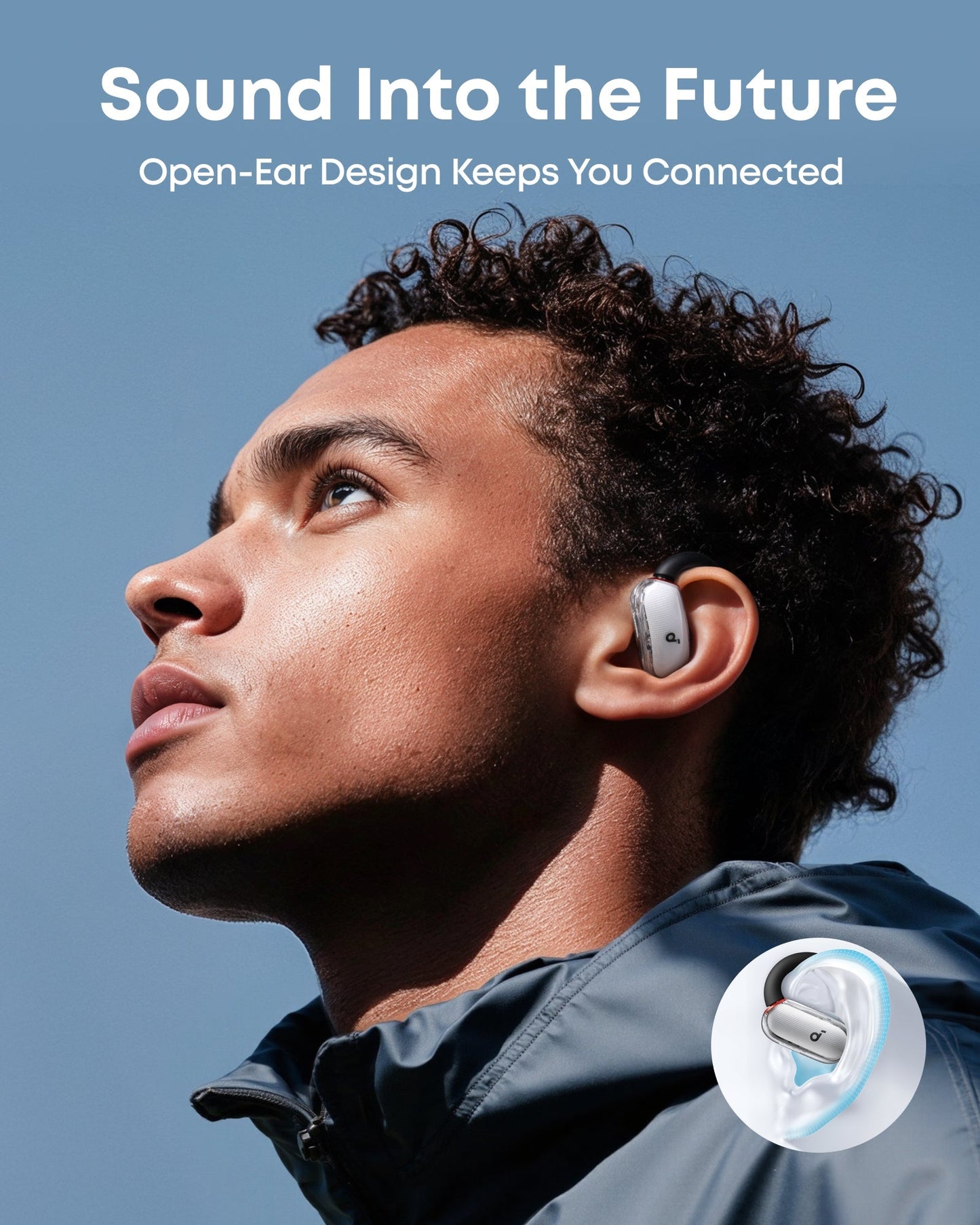 V40i Open ear headphones with AI calls Bluetooth 5.4
