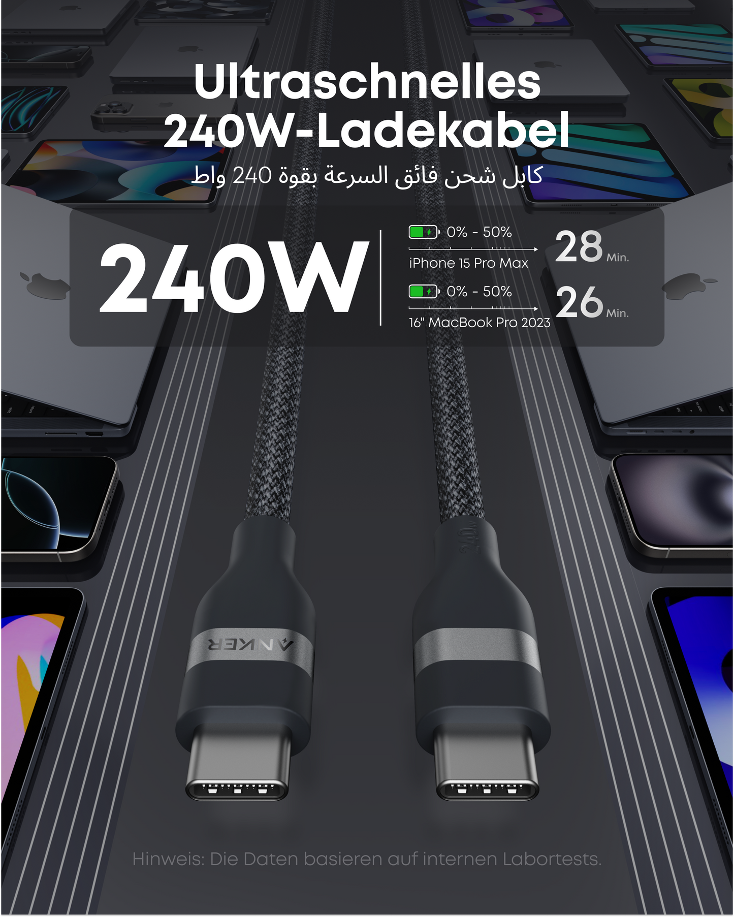Anker USB-C to USB-C Cable 240W Upcycled-Braided