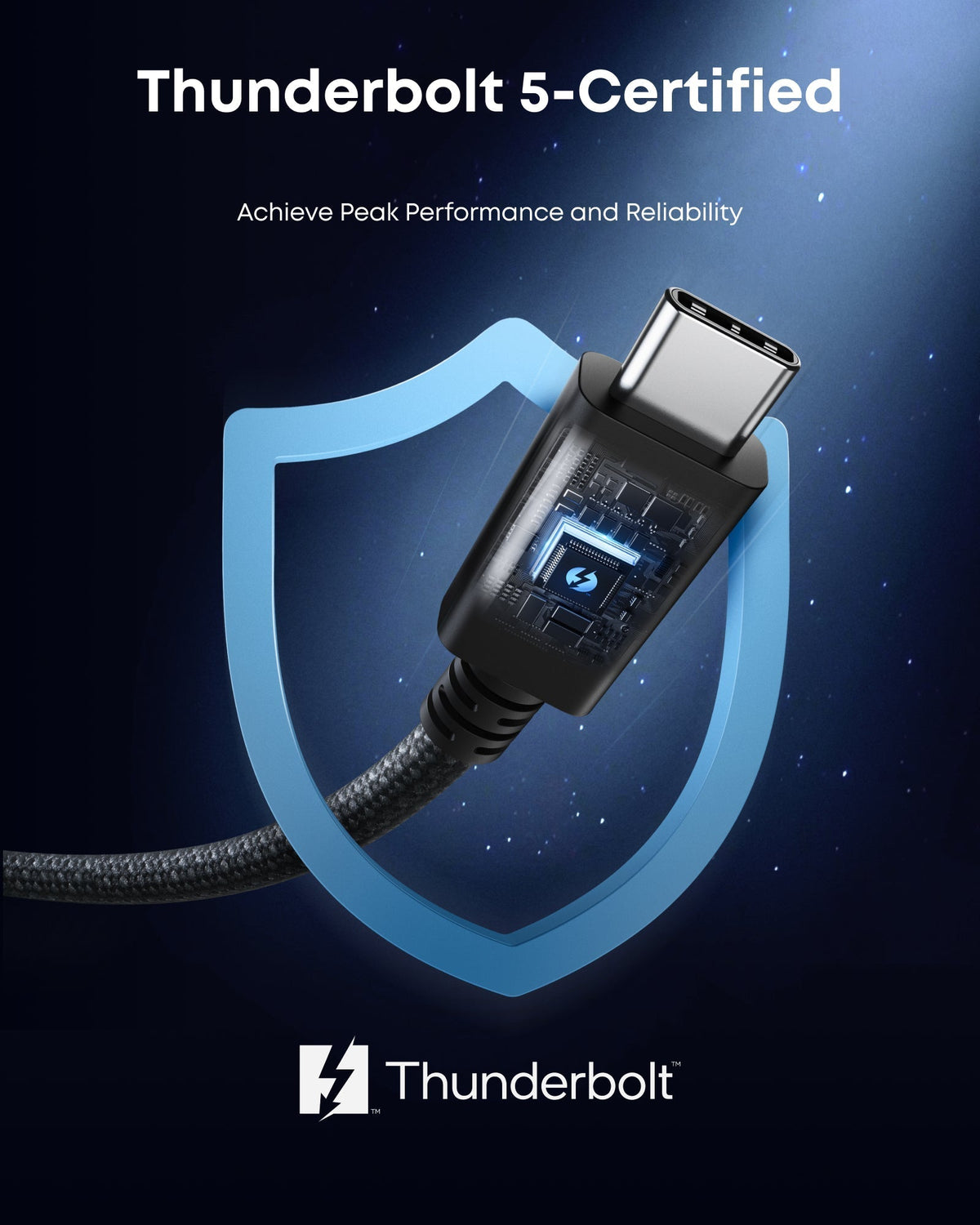 Anker Prime Thunderbolt 5 Cable (1m, 80Gbps, 240W)