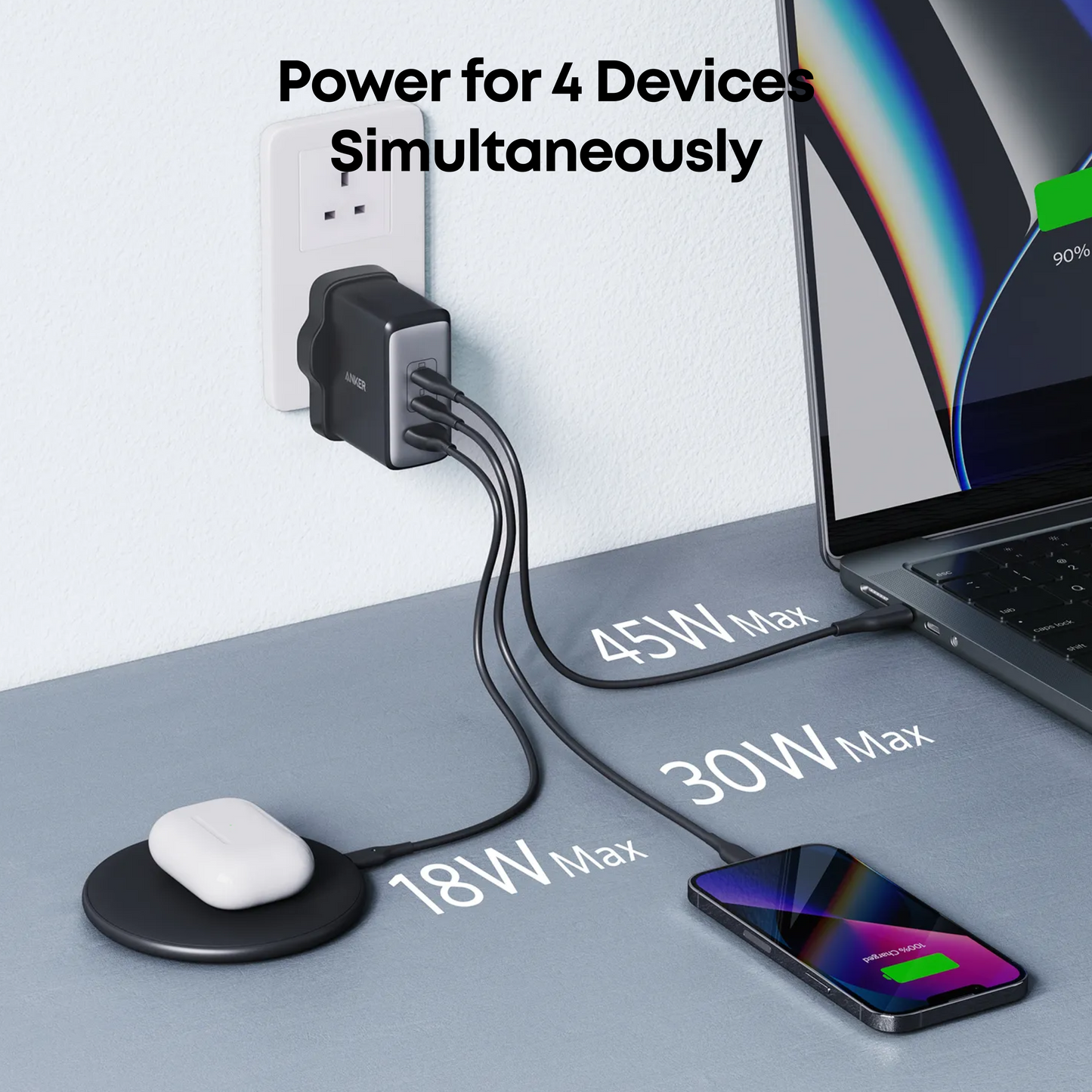 USB C Plug, Anker 100W USB C Charger, 736 Charger (Nano II 100W)