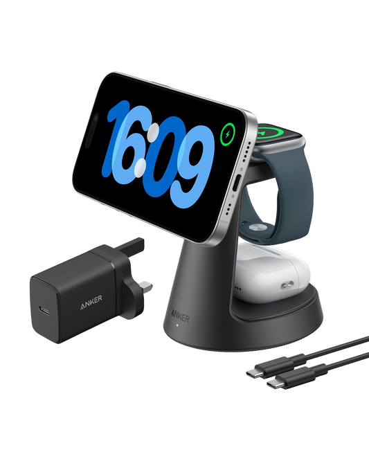 Anker MagGo Wireless Charging Station (3-in-1, Dock Stand)
