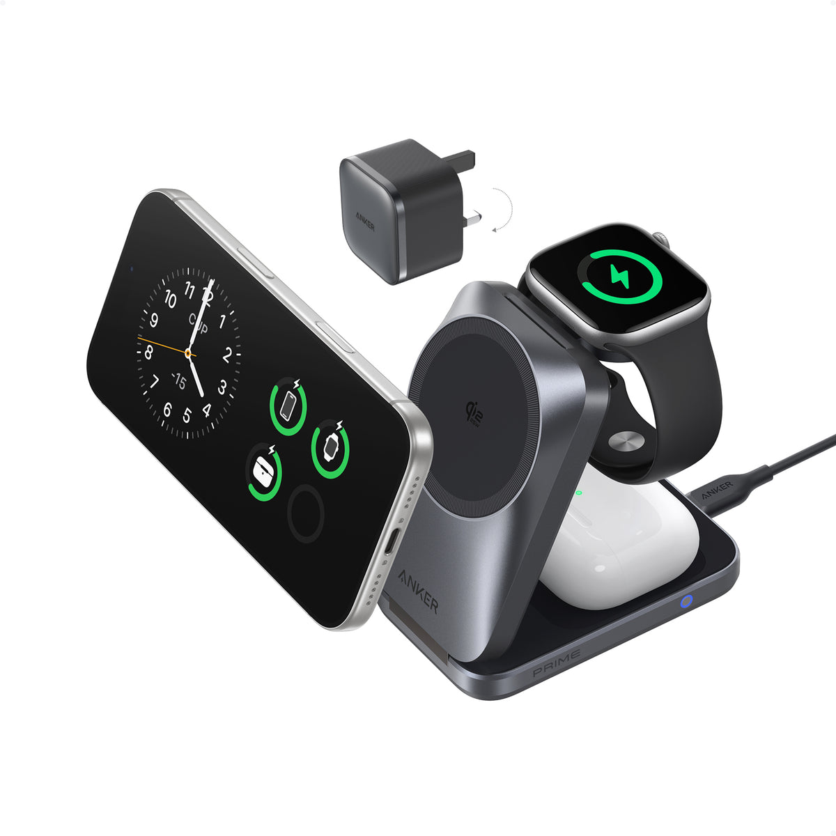 Anker Prime Wireless Charging Station (3-in-1, MagGo, AirCool, Foldable)