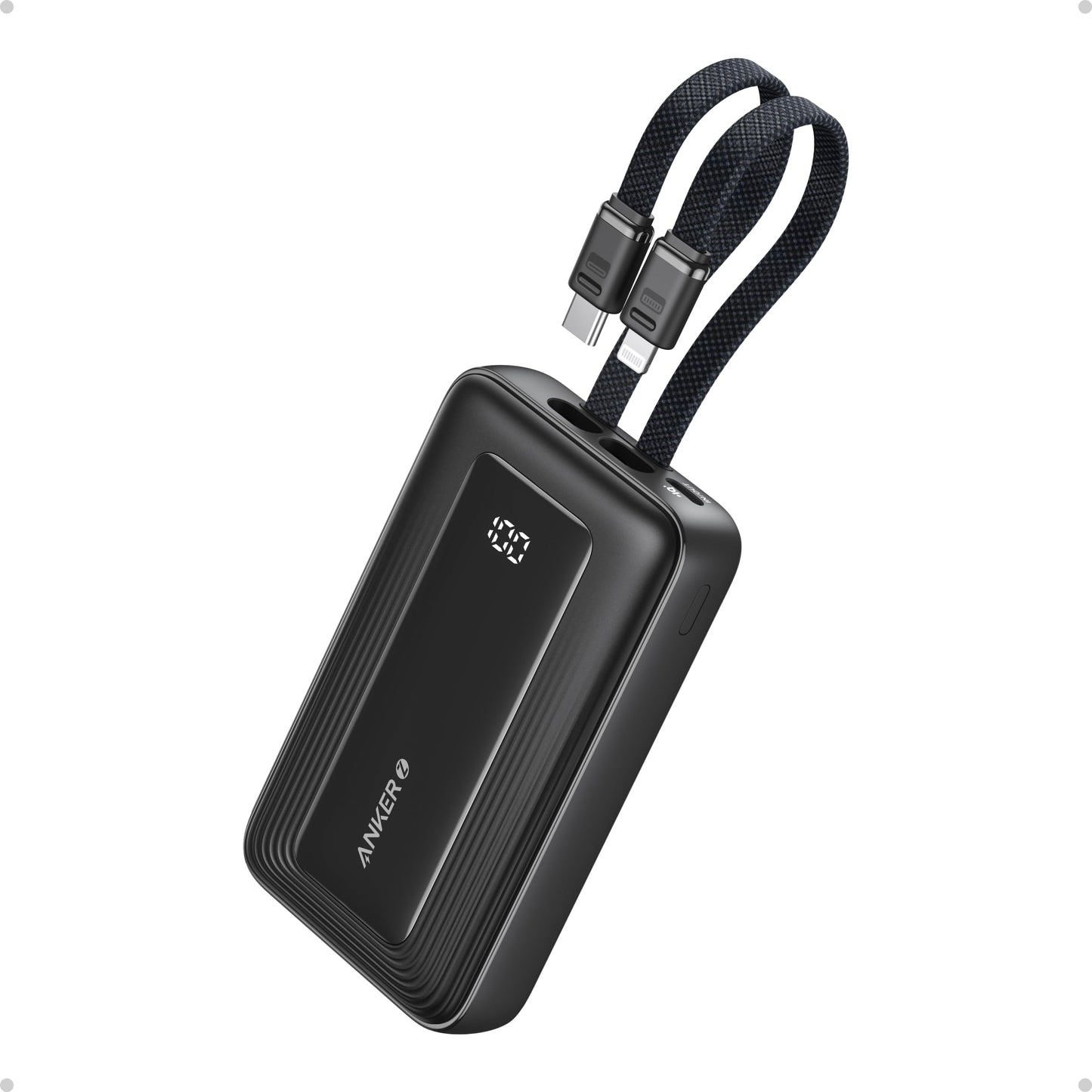 Anker Zolo Power Bank (20K, Built-In USB-C and Lightning Cable)