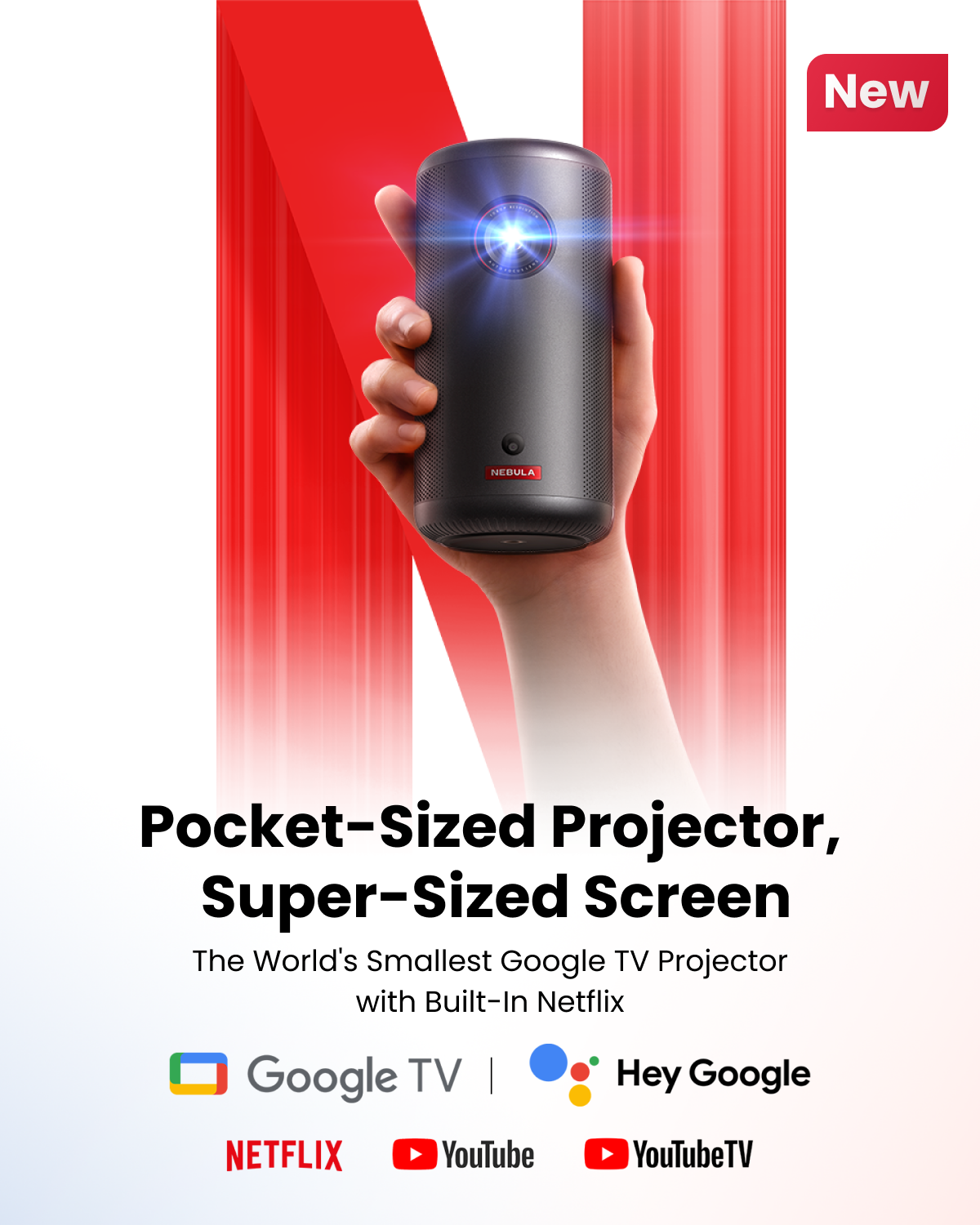 Capsule 3 1080p Mini Google TV Projector