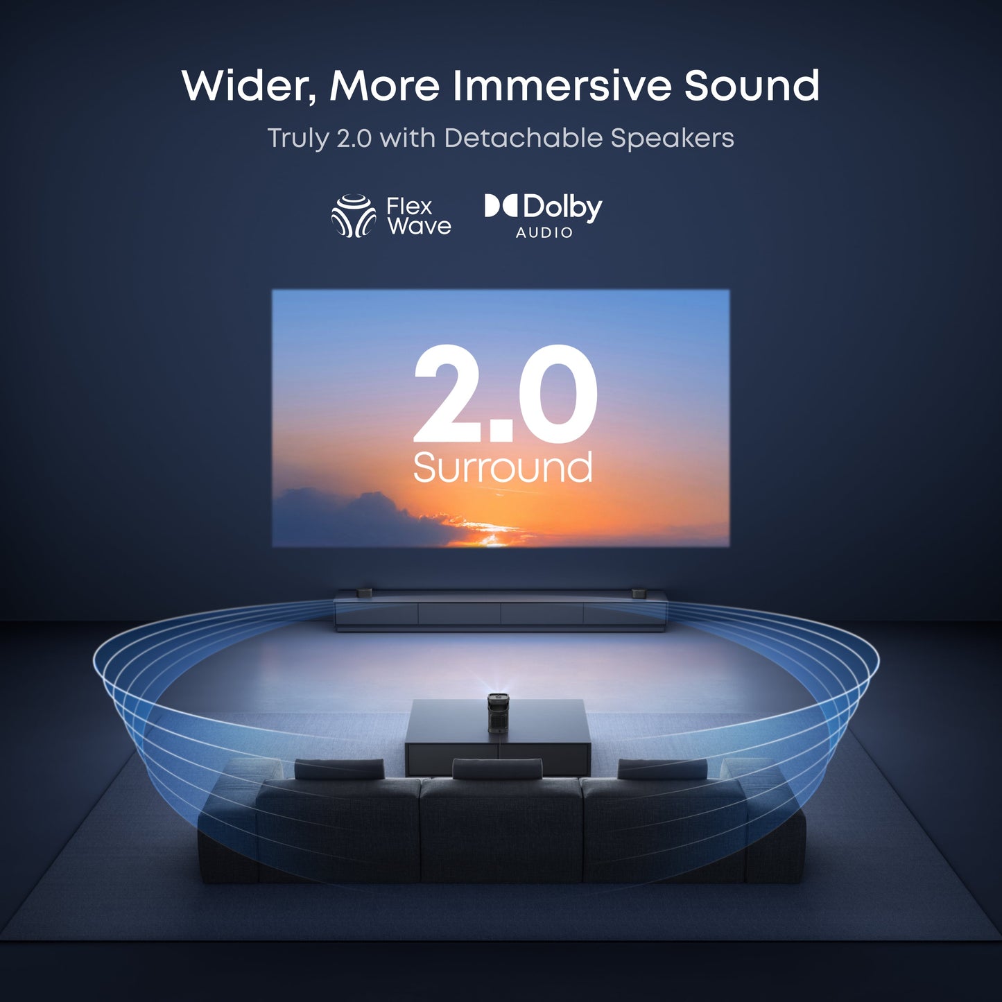 soundcore Nebula P1 + Nebula 100-Inch Home Projector Screen