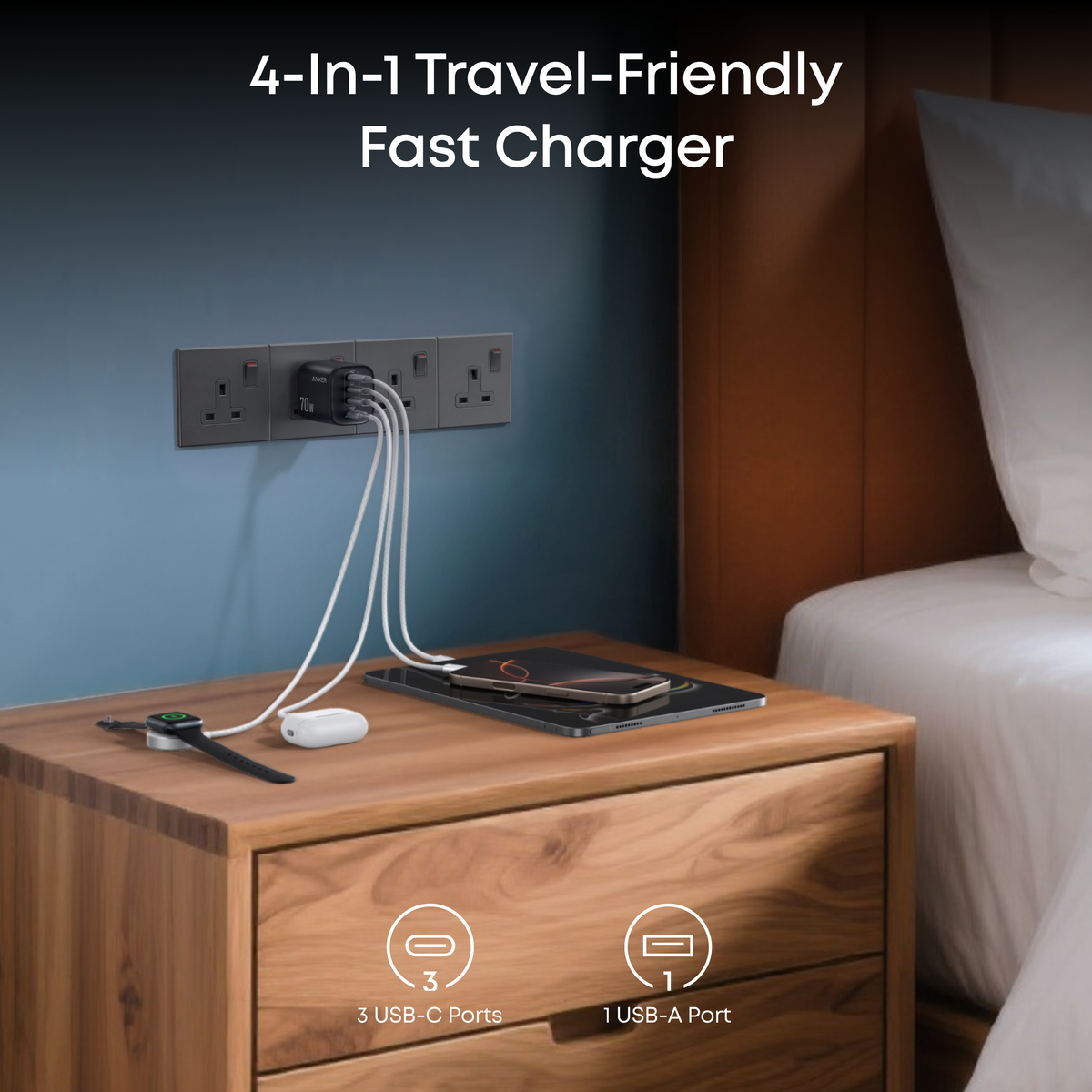 Anker Zolo Charger (70W, 4 Ports)