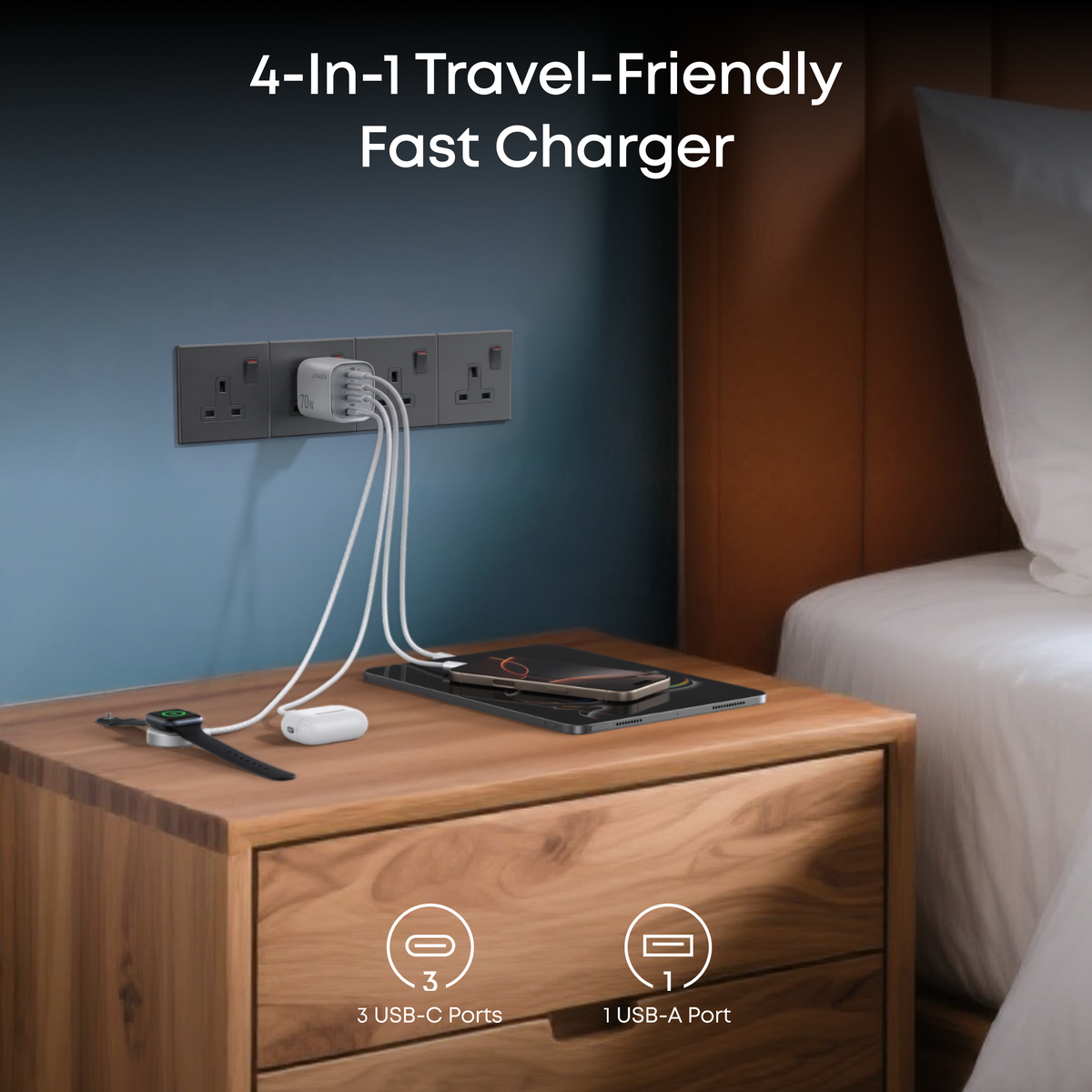 Anker Zolo Charger (70W, 4 Ports)