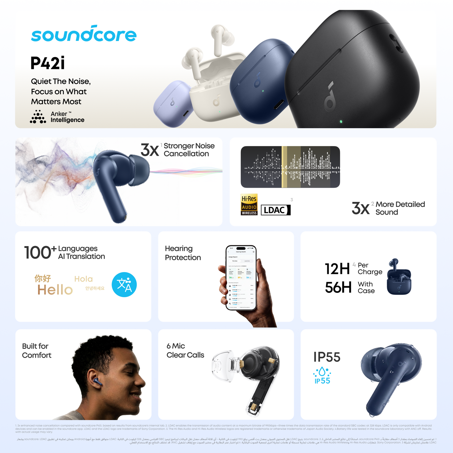 soundcore P42i | Adaptive ANC & Hi-Res Audio Earbuds
