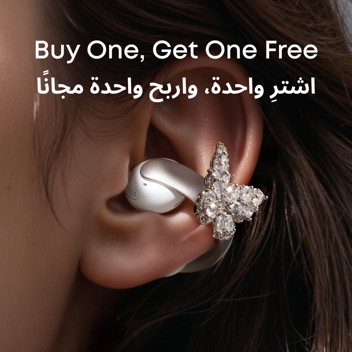 soundcore AeroClip Open Ear Headphone + Stylish Butterfly Accessory | Exclusive Design for soundcore AeroClip