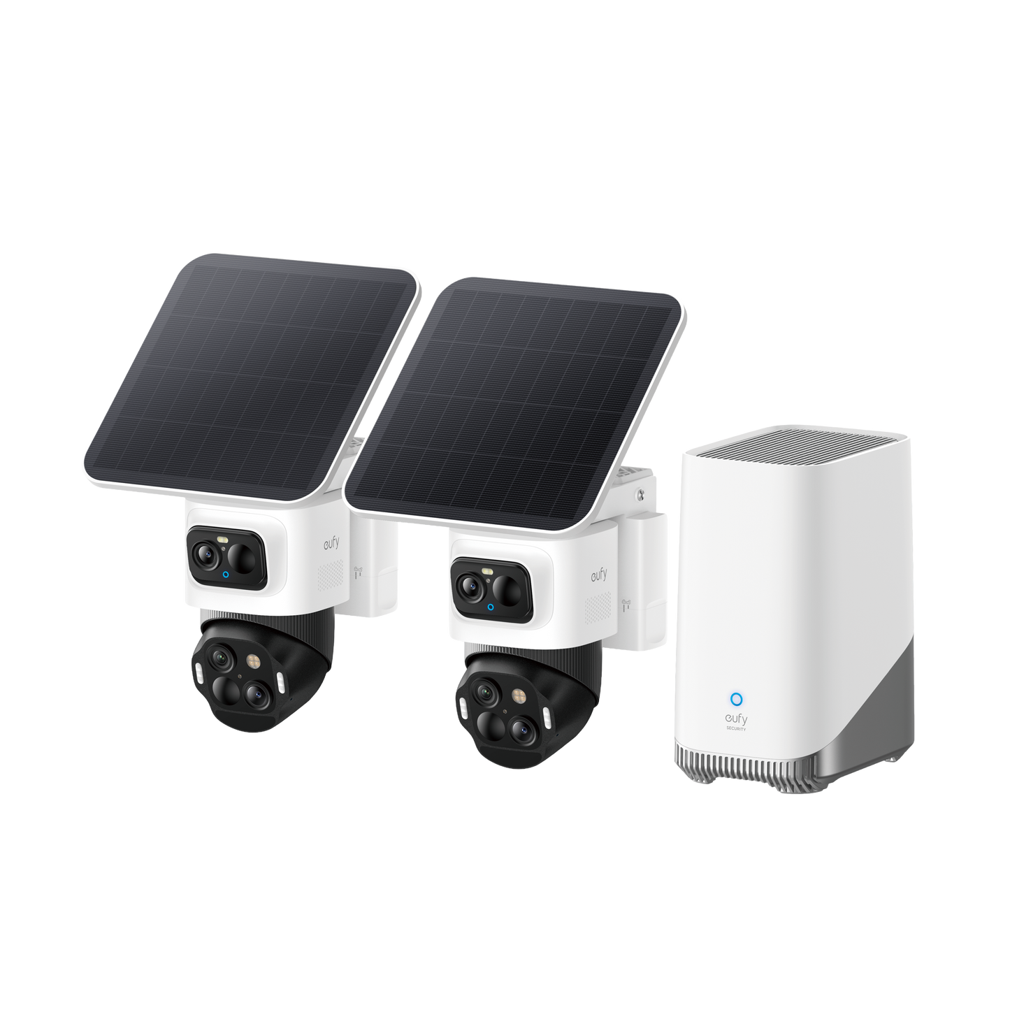 eufyCam S4 Triple-Lens Outdoor Solar Security Camera 2-Cam Kit