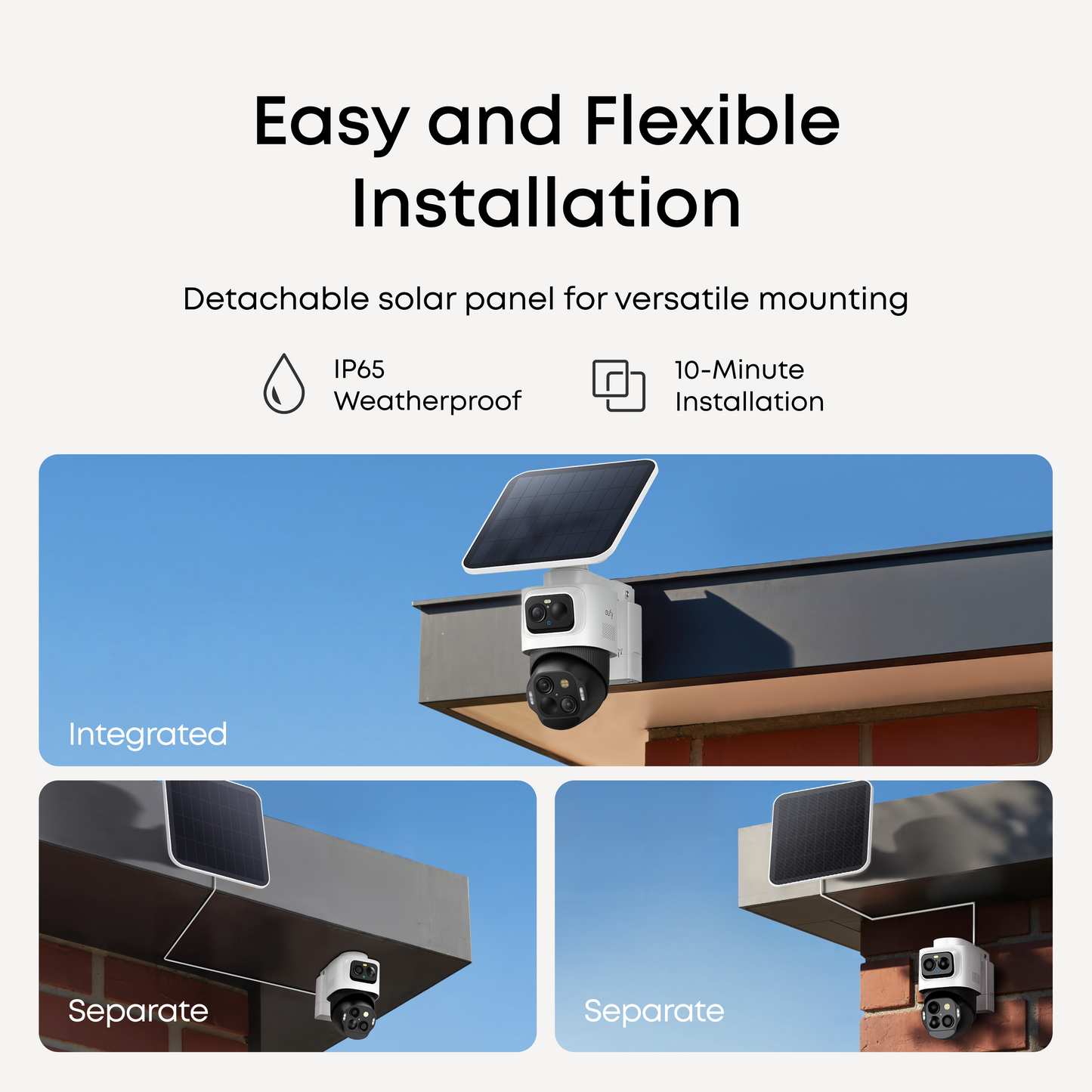 eufyCam S4 Triple-Lens Outdoor Solar Security Camera 2-Cam Kit