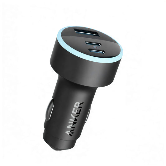 Anker 335 Car Charger, 67W, 3-Port with 2 USB-C and 1 USB-A, Black