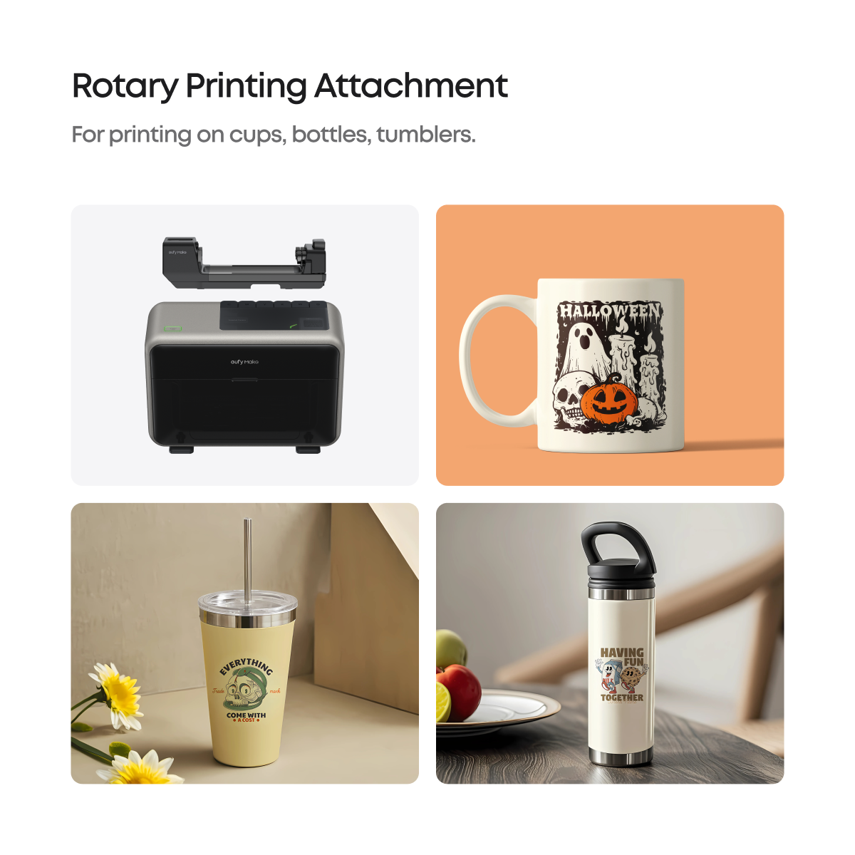 eufyMake Rotary Printing Attachment for UV Printer E1