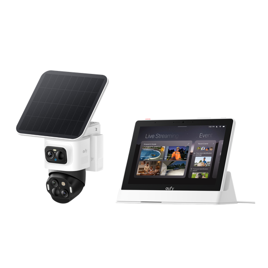 eufyCam S4 Triple-Lens Outdoor Solar Security Camera Solo + eufy Smart Display E10