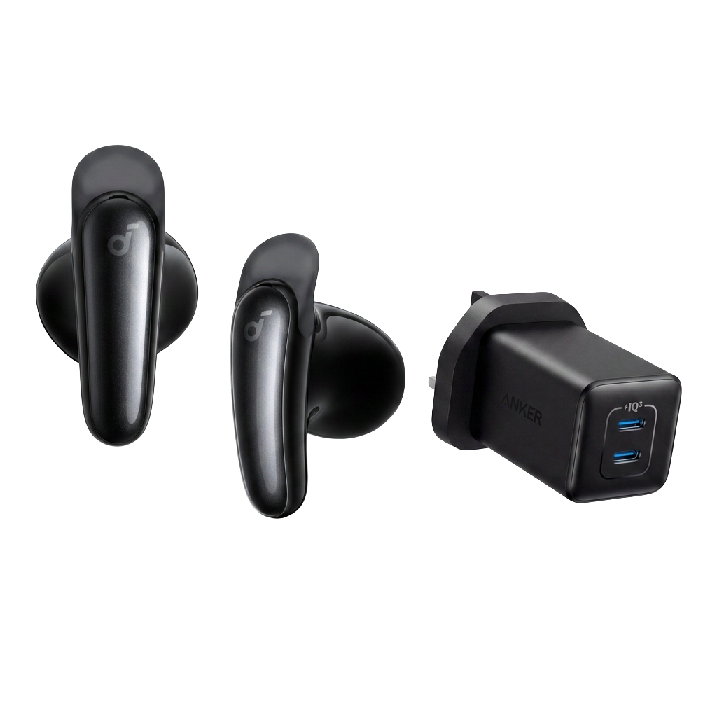 soundcore Liberty Buds True Wireless Earbuds + Anker Nano Wall Charger 47W 2 Ports 523 Charger