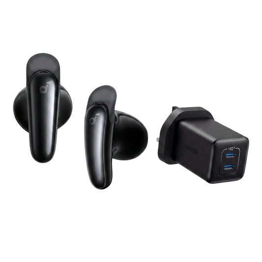 soundcore Liberty Buds True Wireless Earbuds + Anker Nano Wall Charger 47W 2 Ports 523 Charger