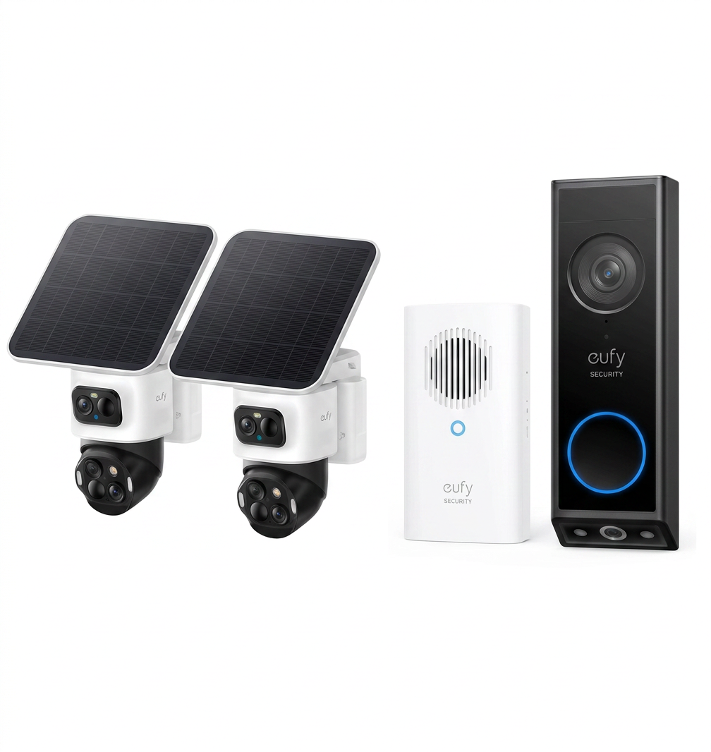 2pcs eufyCam S4 + eufy Video Doorbell E340