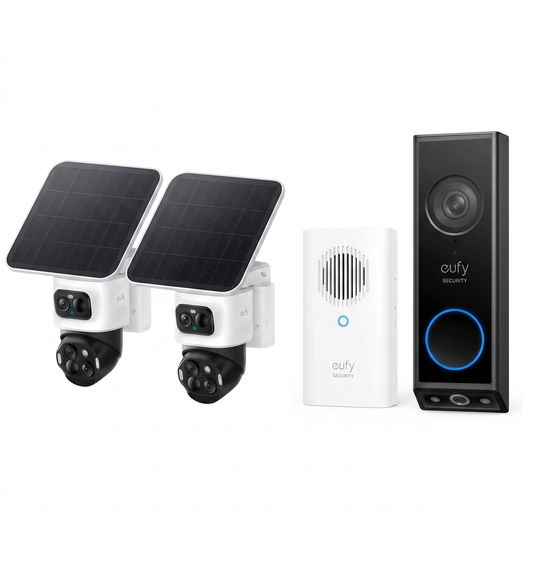 2pcs eufyCam S4 + eufy Video Doorbell E340