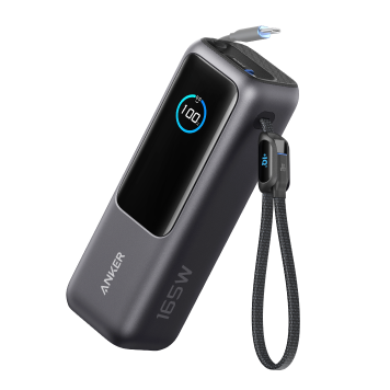 Anker Laptop Power Bank (25K, 165W, Built-In and Retractable Cables)