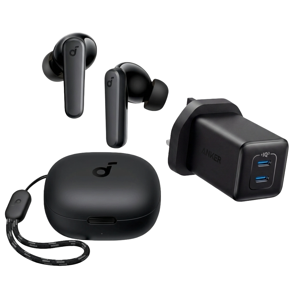 soundcore P20i True Wireless Earbuds + Anker Nano Wall Charger 47W 2 Ports 523 Charger