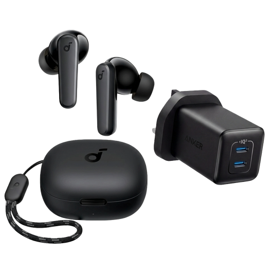 soundcore P20i True Wireless Earbuds + Anker Nano Wall Charger 47W 2 Ports 523 Charger
