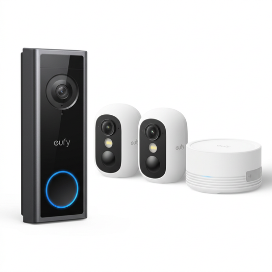 eufy Video Doorbell C30 + eufyCam C35 2-Cam Kit with HBmini