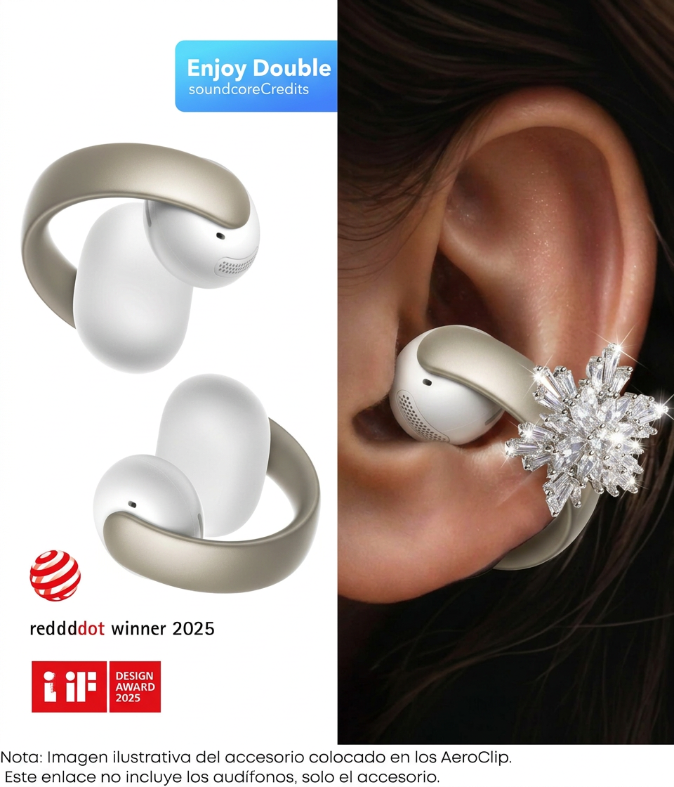 soundcore AeroClip Open Ear Headphone + Stylish Butterfly Accessory | Exclusive Design for soundcore AeroClip